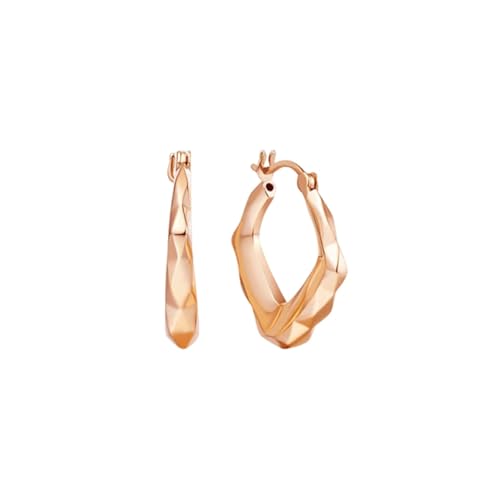 Epinki Creole Hoop 18K 750 Rotgold Klassiker Ohrstecker Frauen Frauen Ohrringe Au750 Rosegold Echtes