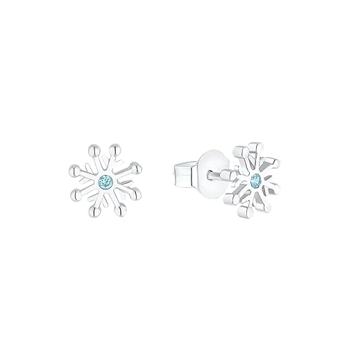 Prinzessin Lillifee Ohrstecker 925 Sterling Ohrschmuck mit Zirkonia synth. 0 7 cm Schneeflocke Kommt in Schmuck Geschenk Box 2036944