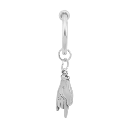 Generisch Ohrstecker Piercing aus Titanstahl für ein einzigartiges Modestatement perfekt für jeden Anlass Ohrstecker Ovale Ohrringer White 4. 6x0. 68cm
