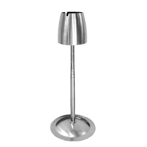 Edelstahl Aschenbecher für Draußen Winddichter Standaschenbecher Geruchsdicht Gluttöter Ideal für Terrasse Bar Restaurant Innen Außen