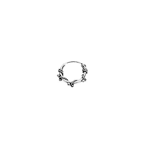 NKlaus Einzel 925 STERLING SILBER Keltische Celtic Bali Asea Creole mit kugeln 12mm 7115