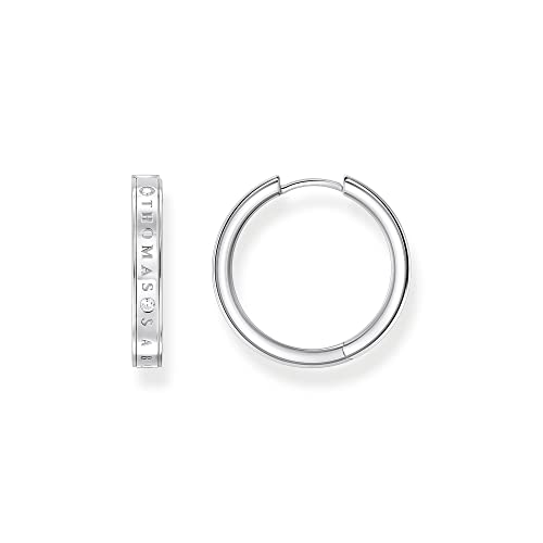 Thomas Sabo Damen Creolen in der Farbe Silber aus 925 Sterlingsilber mit Zirkonia Größe 20x4mm CR715-051-14