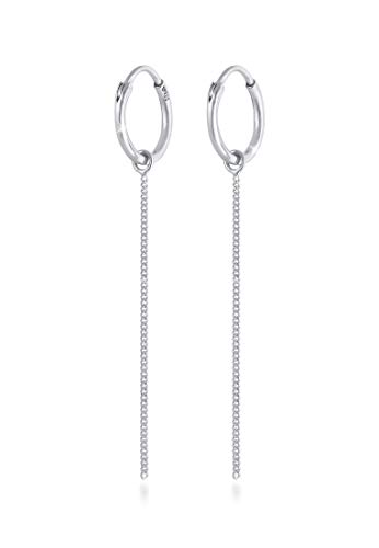 Elli Ohrringe Damen Creolen OhrhÃ¤nger EinhÃ¤nger Kettchen Minimal Trend in 925 Sterling Silber