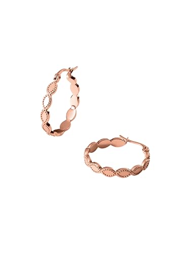 Purelei PURELEI Koko Edle matten ovalen Details Metallkügelchen Edelstahl in oder Ros 24 mm Durchmesser Rosegold