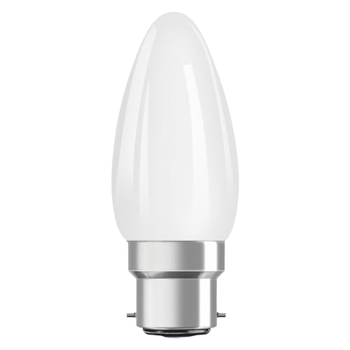Ledvance Classic Performance LEDbulb B22d Kerze Fadenlampe Matt 4.8W 470lm - 827 Extra Warmweiß Dimmbar - Ersatz für 40W