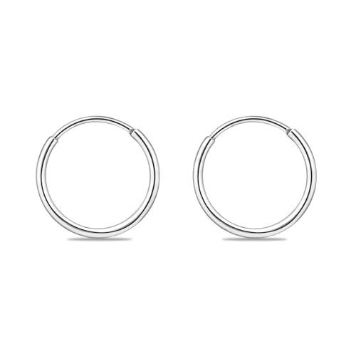  8 mm für   Zarte Mini Hochglanzpolierte Kreolen   Leichte aus Chirurgischem Stahl für