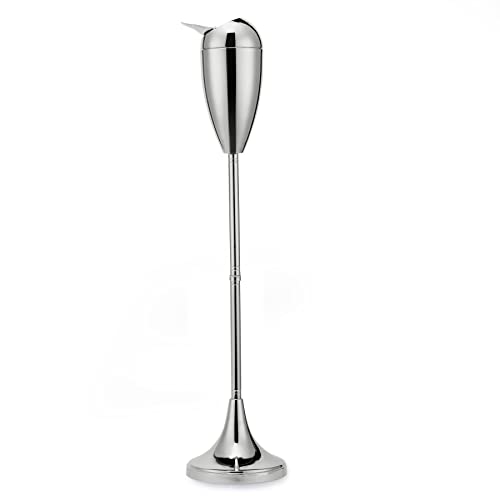 CO-Z Standaschenbecher Edelstahl Aschenbecher mit Deckel für Drinnen Höhenverstellbar Stand Aschenbecher 50 8-88 9 cm Standascher Silbern