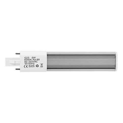 Mokernali 6 W 2-Pin-Kompakt-LED-Leuchte Horizontale Einbauleuchte Kompakte LED-Einbauleuchte Mit Horizontaler Röhre Für Horizontale Einbauröhren Länge 172 Mm G23-3000K Warmweiß