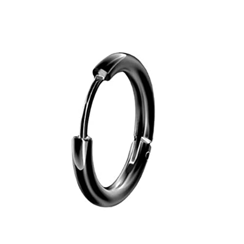  8mm Damen Hochzeit Einfach Elegant Titan Schwarz Valentinstag Jahrestag Geschenk für Frau Versteckte Schnappschüsse