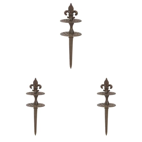 Dehner Schlauchführung nostalgisch ca. 31 x 10 x 10 cm Gusseisen edelrostfarben Rost Packung mit 3