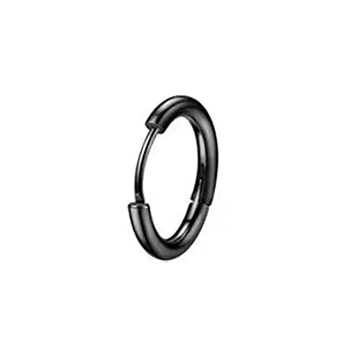 Damen Anhänger Personalisierte Edelstahl Runde Ohrring Einfache Mode Geschlossene Spulenohrring Stahl Hoop Ohrring Einheitsgröße Edelstahl Kein Edelstein