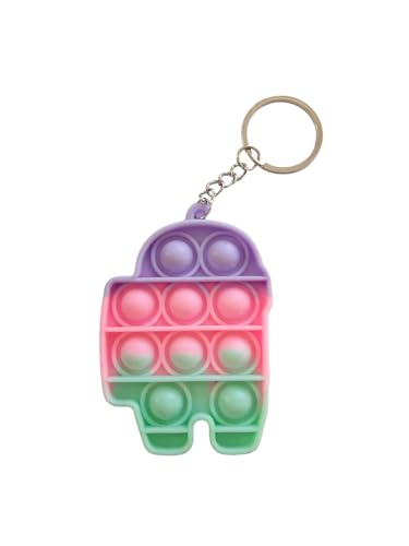 lordies Push It Pop Fidget Bubble Spielzeug Antistress Popit Tasche Schlüssel Anhänger Mehrfarbig