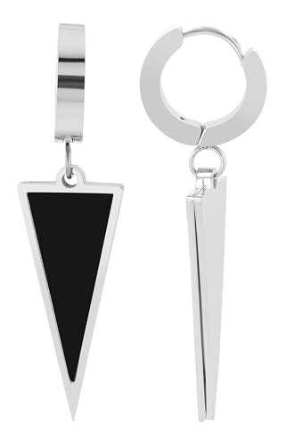 Akzent Wasserfeste Edelstahl Ohrringe Creolen in Silber für Damen 100% Wasserfest Hautverträglich