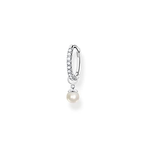 Thomas Sabo Damen Einzel Creole Perle Zirkonia 925 Sterlingsilber CR702-167-14