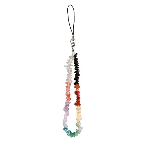 JekyTMP Handyketteänger Kette Telefon Lanyard Lanyard Kristallperle Handyhülle Anhänger Anhänger Kette Deko Handschlaufe Schlüsselanhänger Regenbogen