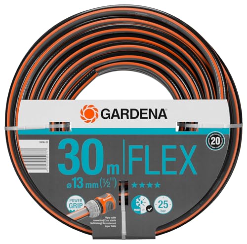 Gardena Comfort FLEX Schlauch 13 mm 1 2 Zoll 30 m Formstabiler flexibler Gartenschlauch mit Power Grip Profil aus hochwertigem Spiralgewebe 25 bar Berstdruck ohne Systemteile 18036 20