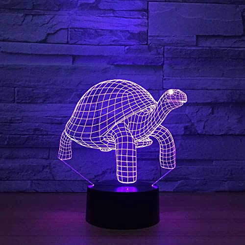 RZXYL tierische Schildkröte 3D Lampe Optische Nachtlicht 16 Farben ändern Berührungssteuerung USB schreibtischlampe Baby Kinderzimmerlampe für Weihnachten Lampe Geburtstag Geschenke