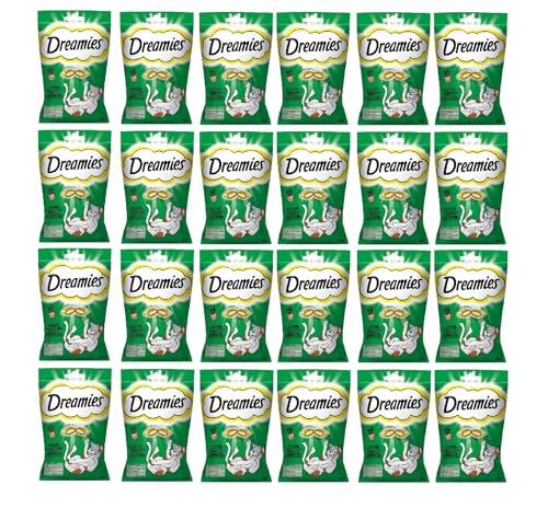 Dreamies Katzensnacks Katzenleckerlis Catnip mit Katzenminze Geschmack 24 x 60g