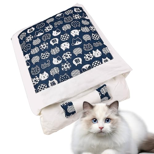 Jeruytgh Schlafsack für Katzen - Warmes Kätzchen Bett Für Eltern Kaltes Wetter Innenbereich Zuhause Büro Wohnzimmer Für Eltern Zuhause Schlafzimmer Wohnzimmer Wohnung Arbeitszimmer Erholungsphase