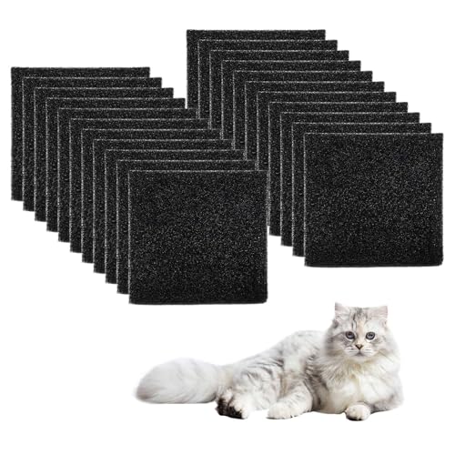 22 STK Deckel Katzenklo Filter 11.5 x 10.5cm Deckel Aktiviert Katzenklo Filter Katzentoilette Aktivkohlefilter Schwarz Katzentoilette Geruchsfilter zum Desodorieren von Katzentoiletten verwendet
