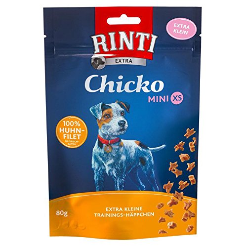 Rinti Extra Chicko Mini XS Huhn 12x 80g Snack Vorteilspackung Hundesnack für kleine Hunde gesunder Hundesnack mit Hühnchen gut verdaulicher Trainingssnack