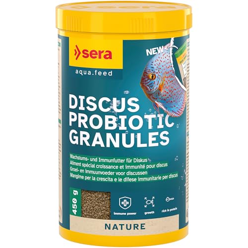 sera Discus Probiotic Granules 1.000 ml 450 g sinkendes Softgranulat für Diskus mit probiotischen Bakterien fördert Wachstum Verdauung Immunsystem