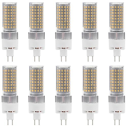 TPMAFF G8 5 LED-Glühbirne 12 Watt 1200 Lumen dimmbar G8 5-Lichtquelle G8 5-LED-Mais-Glühbirne mit Doppelstiftsockel entspricht 120 Watt Halogen einstellbare Helligkeit 10% - 100% 10 Stück