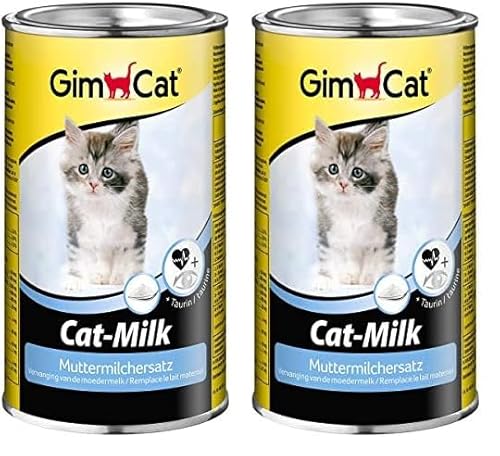 GimCat Cat-Milk Muttermilchersatz - Vitaminreiche Katzenmilch mit Taurin und Calcium - 1 Dose 1 x 200 g Packung mit 2