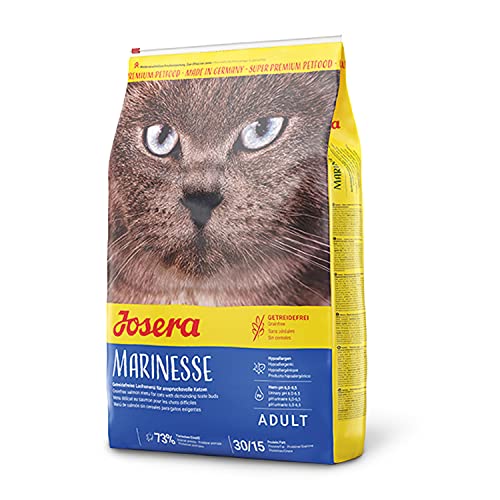Josera - Katzenfutter - 4 25 kg - Marinesse Rezept - Hypoallergenes Futter für Erwachsene Haustiere - Lachsbasis - Getreidefrei - Qualitätsproteine