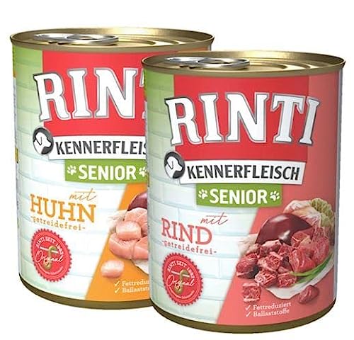 Rinti Kennerfleisch Multipack Senior 24 x 800 g mit Huhn Rind