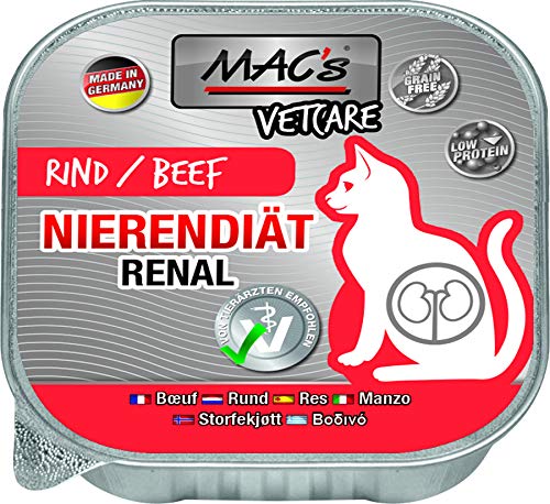 MACs Cat Vetcare Nierendiät Rind 100g für Katzen 16er Pack 16 x 100g