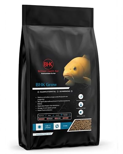BHK Daily Grow Koi Futter Schwimmendes Hochprotein-Koifutter für schnelles Wachstum Aufzucht 3 mm Pellets 5 kg