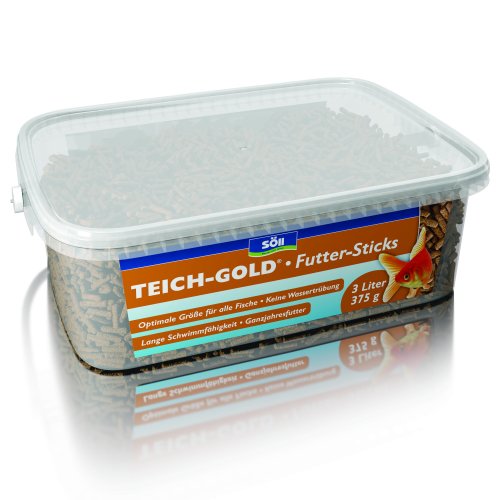 Söll 83703 TEICH-GOLD Futter-Sticks Hauptfutter 3 L - Ganzjahresfutter zum Füttern von Teichfischen im Fischteich Gartenteich - gesunde Ernährung - starke Abwehrkräfte - lange Schwimmfähigkeit