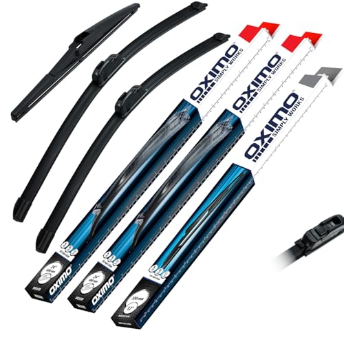 OXIMO SIMPLY WORKS Front und Heckscheibenwischer für Toyota RAV 4 V V XA50 ab 12.2018 SUV 3er Set Wischerblätter - links 650 mm rechts 400 mm hinten 300 mm