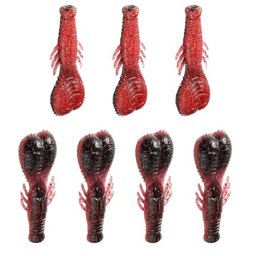 Garnelen-Angelköder Garnelen-Angelköder 7 x Garnelen-Swearbaits realistische künstliche Köder Angelplatte für Forellenbarschen-Goldfische AC-Ausrüstung