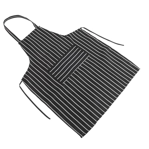 MAGICLULU wasserdichte schürze baumwollstoff schutzkleidung Handwerksschürze Pflegeschürze Backschürzen für Damen Kinderschürzen zum Kochen Kochschürzen grillschürze herren Baumwolle Black