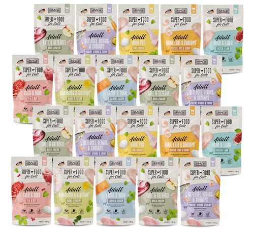 Mac s Multipack 20x 100g garantierter 5 Sorten Mix Getreidefreies Nassfutter für Katzen