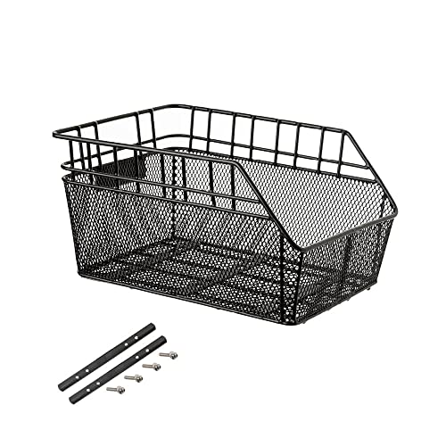 FastRider Hinten 25L Hundekorb Fahrrad Hinten Gepäckträger Bike Basket aus Metall Inklusive Montage Wetterbeständig   Schwarz
