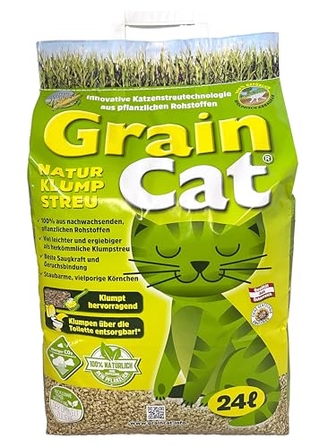 Grain Cat Green Cat Öko-Katzenstreu klumpend 3 x 24 Liter Katzenstreu 72 Liter
