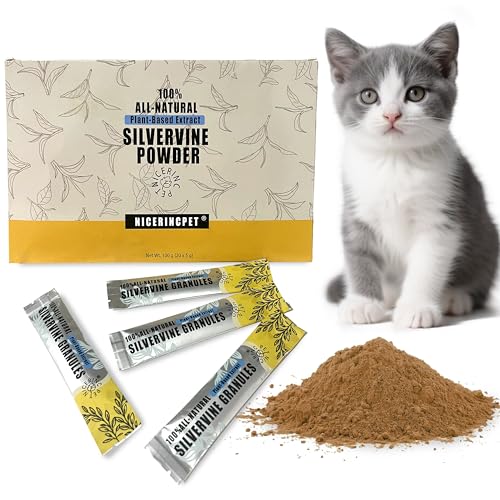 NICERINC PET Silvervine Pulver leckbare Formel einzeln verpackt für Katzenspielzeug organisches Gallenfruchtpulver Matatabi nachfüllbares Katzenminze-Spielzeug biologisch abbaubar