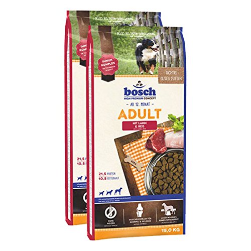 Bosch Hundefutter Verschiedene Sorten 2x15kg Lamm Reis