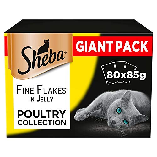SHEBA Delicacy Poultry Flavours in Jelly - Wet cat Food - 80x 85 g