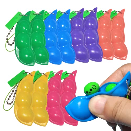 12 Stück Bean Schlüsselanhänger Sojabohnen Angst Party Favor Klassenzimmer Prämien.
