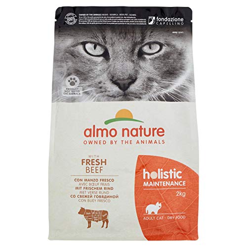 almo nature Holistic Cat Erwachsene Katzen Trockenfutter Rindfleisch Reis 2 Kg