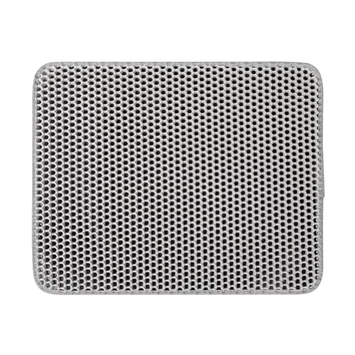 Uqezagpa Katzenstreu Fangmatte ausgehöhlt doppellagig verschiedene Größen zum Sieben ausgehöhlte Matte für Reiniger