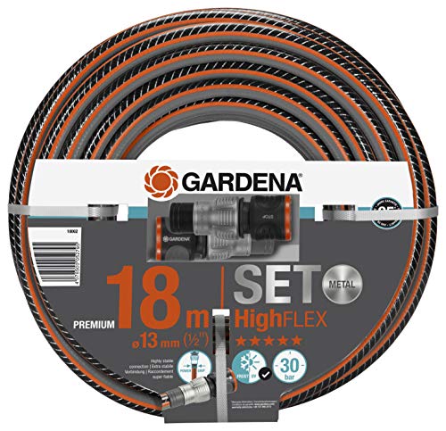 Gardena Comfort HighFLEX Schlauch 18 m 13 mm 1 2 Zoll Gartenschlauch mit Power-Grip-Profil 25 bar Berstdruck PVC formstabil UV-beständig 18062-20