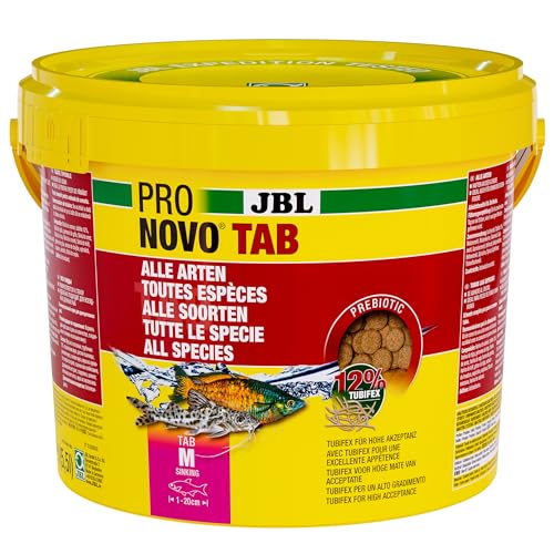 JBL PRONOVO TAB Futter für alle Aquarienfische von 1-20 cm Fischfutter-Tabletten Größe M 5 5 l