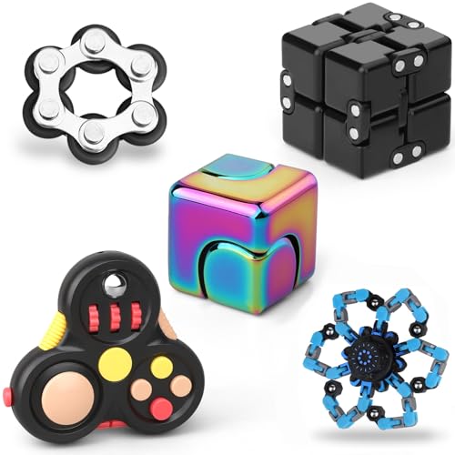 Fidget Toy Pack Fidget Pad Controller Roboter Spinner Infinity Cube Metall Hand Spinner Sensorische Spielzeug Cool Gadget Reduzieren Stress Weihnachten Geburtstagsgeschenk Party Gunst
