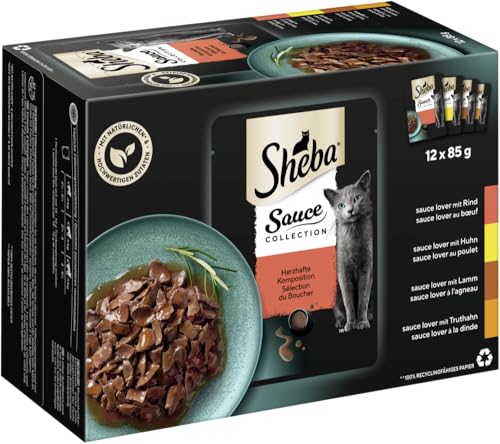 SHEBA Portionsbeutel Multipack Sauce Collection Herzhafte Komposition 1 x 12x85g
