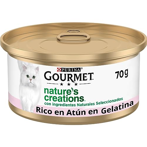 Purina Gourmet Nature s Creations Nassfutter für Katzen mit Thunfisch und Garnelen Dose mit 70 g
